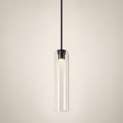 Modern Glass Pendant Lamp Adjustable Height LED Hanging Light for Kitchen Lighting