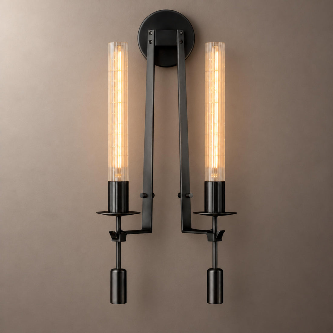Classic Wall Light Wall Mounted Metal Frame Ambient Lighting Fixture for Indoor Use