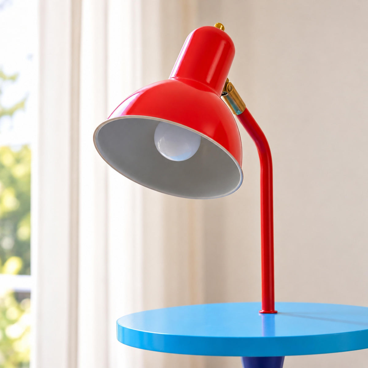 Modern Floor Lamp Adjustable Height LED Acrylic Shade Multi-Color Indoor Lighting