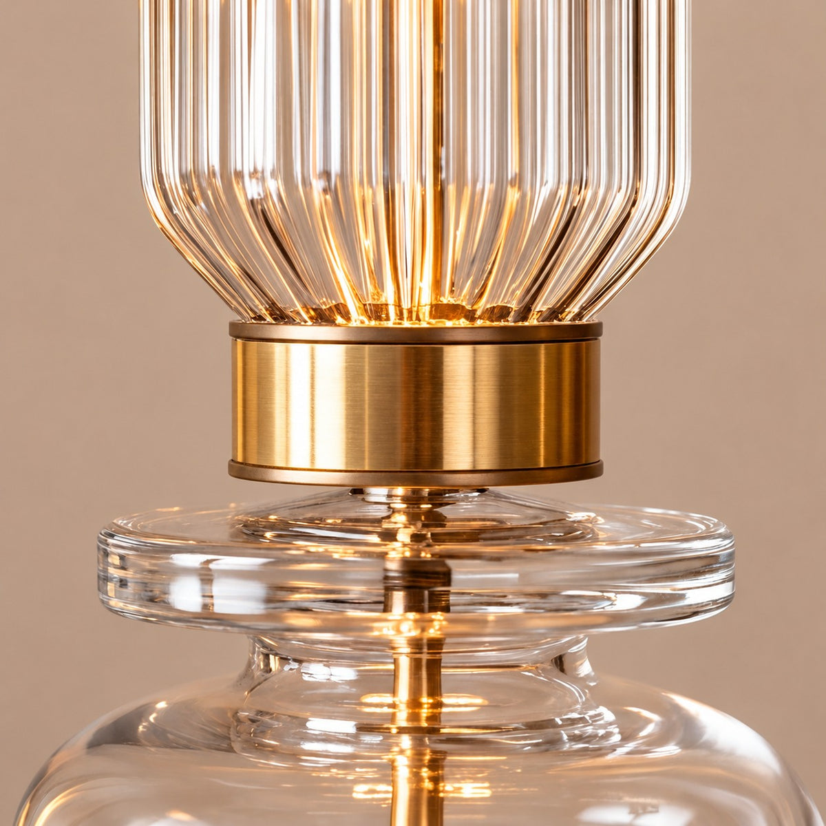 Modern Glass Pendant Lamp Hanging Light Fixture Adjustable LED for Contemporary Spaces