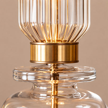 Modern Glass Pendant Lamp Hanging Light Fixture Adjustable LED for Contemporary Spaces
