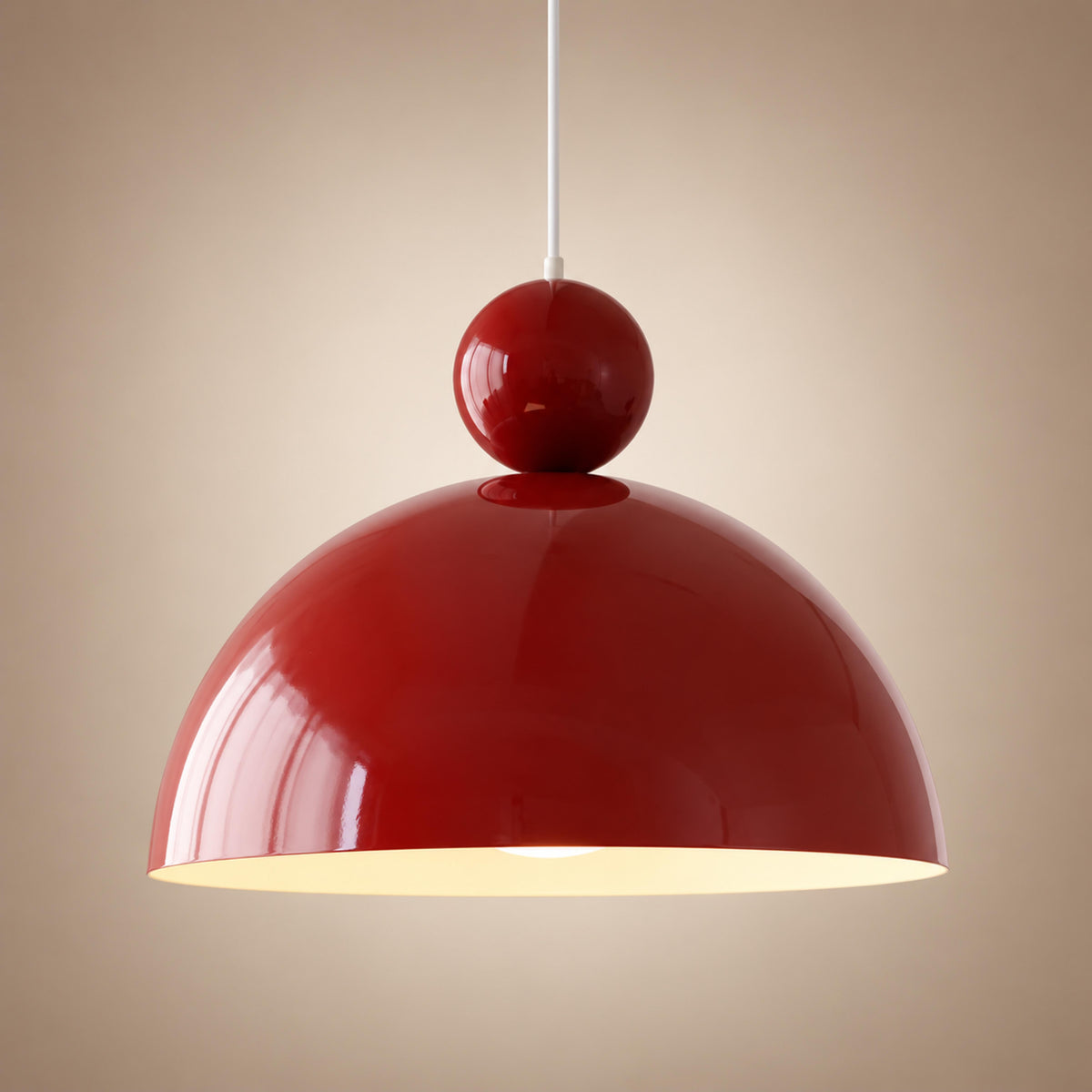 Modern Colorful Glass Pendant Light Adjustable Height LED Hanging Fixture for Kitchen Dining