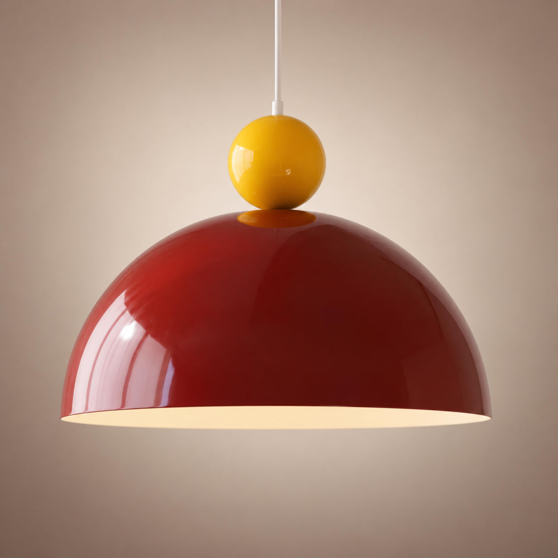 Modern Colorful Glass Pendant Light Adjustable Height LED Hanging Fixture for Kitchen Dining