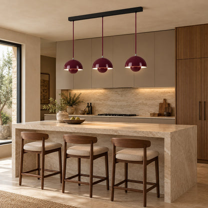 Modern Adjustable Black Pendant Light Hanging Metal LED for Kitchen and Home Lighting