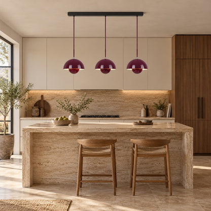 Modern Adjustable Black Pendant Light Hanging Metal LED for Kitchen and Home Lighting