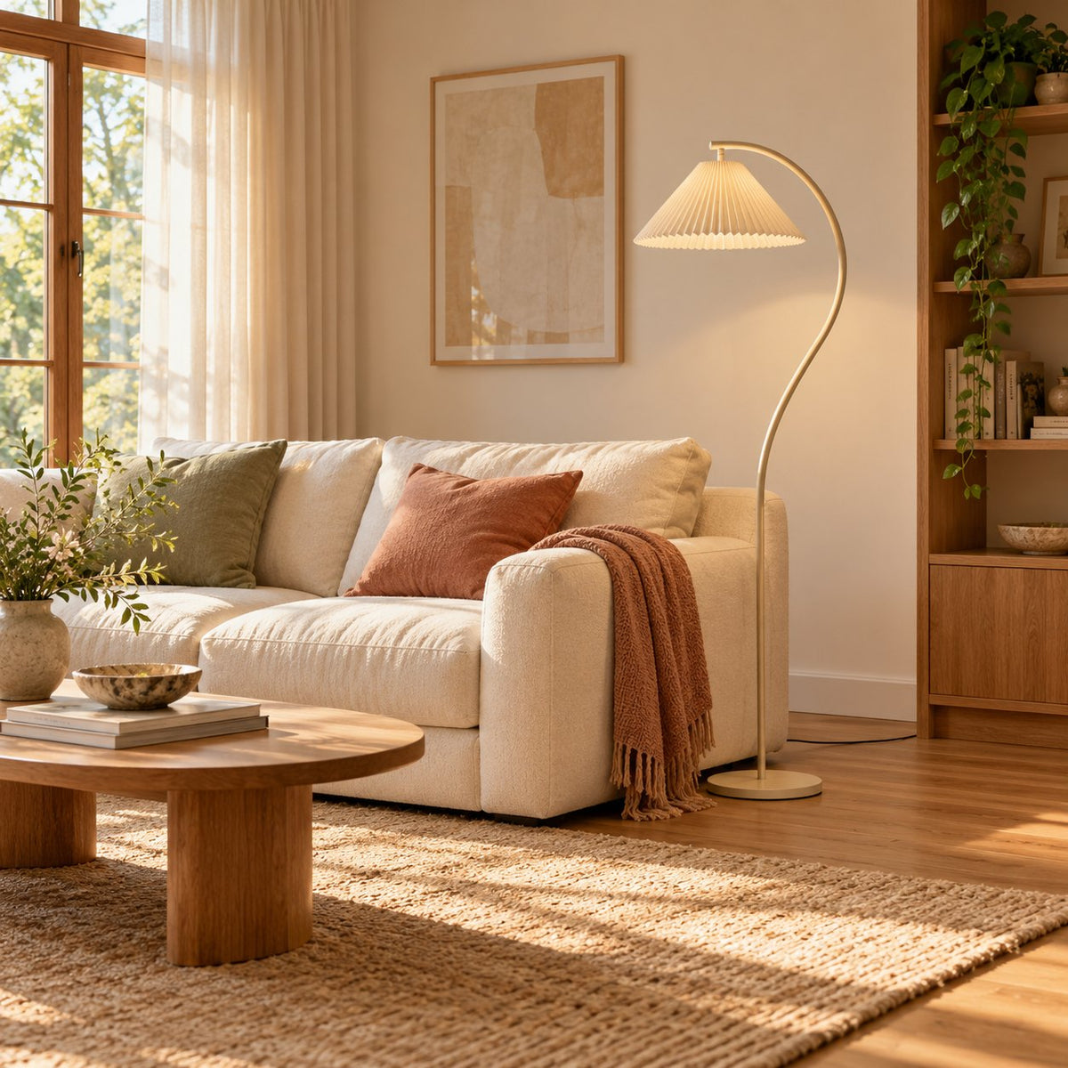 Modern Floor Lamp Adjustable Metal Base LED Lighting 50 to 70 Inches Height