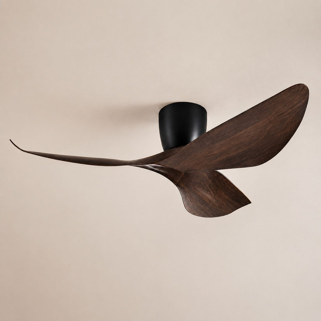 Modern Low Profile Ceiling Fan with Remote Control Energy Efficient DC Motor Quiet Operation