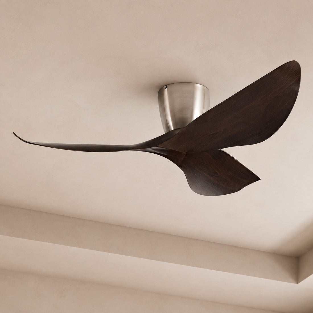 Modern Low Profile Ceiling Fan with Remote Control Energy Efficient DC Motor Quiet Operation