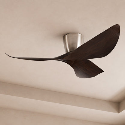 Modern Low Profile Ceiling Fan with Remote Control Energy Efficient DC Motor Quiet Operation