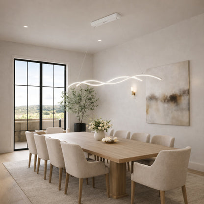 Modern Pendant Light Adjustable Hanging Aluminum LED Dimmable for Kitchen Island and Dining Room