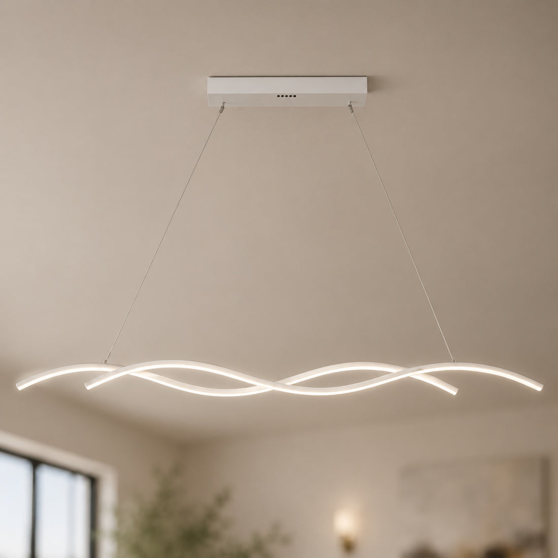 Modern Pendant Light Adjustable Hanging Aluminum LED Dimmable for Kitchen Island and Dining Room