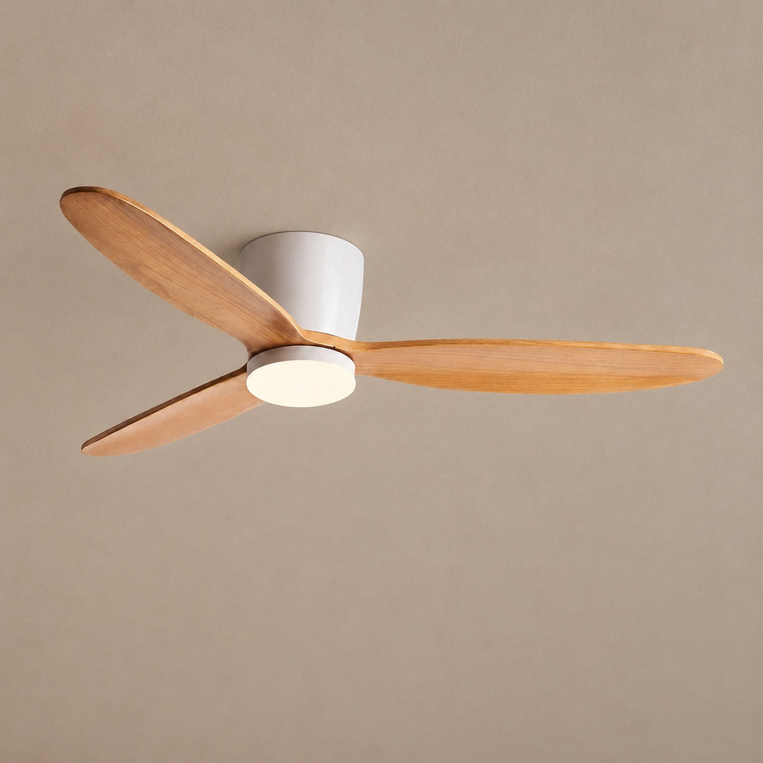 Modern Ceiling Fan with Lights Flush Mount Copper Blades LED 6-Speed DC Motor 2400lm