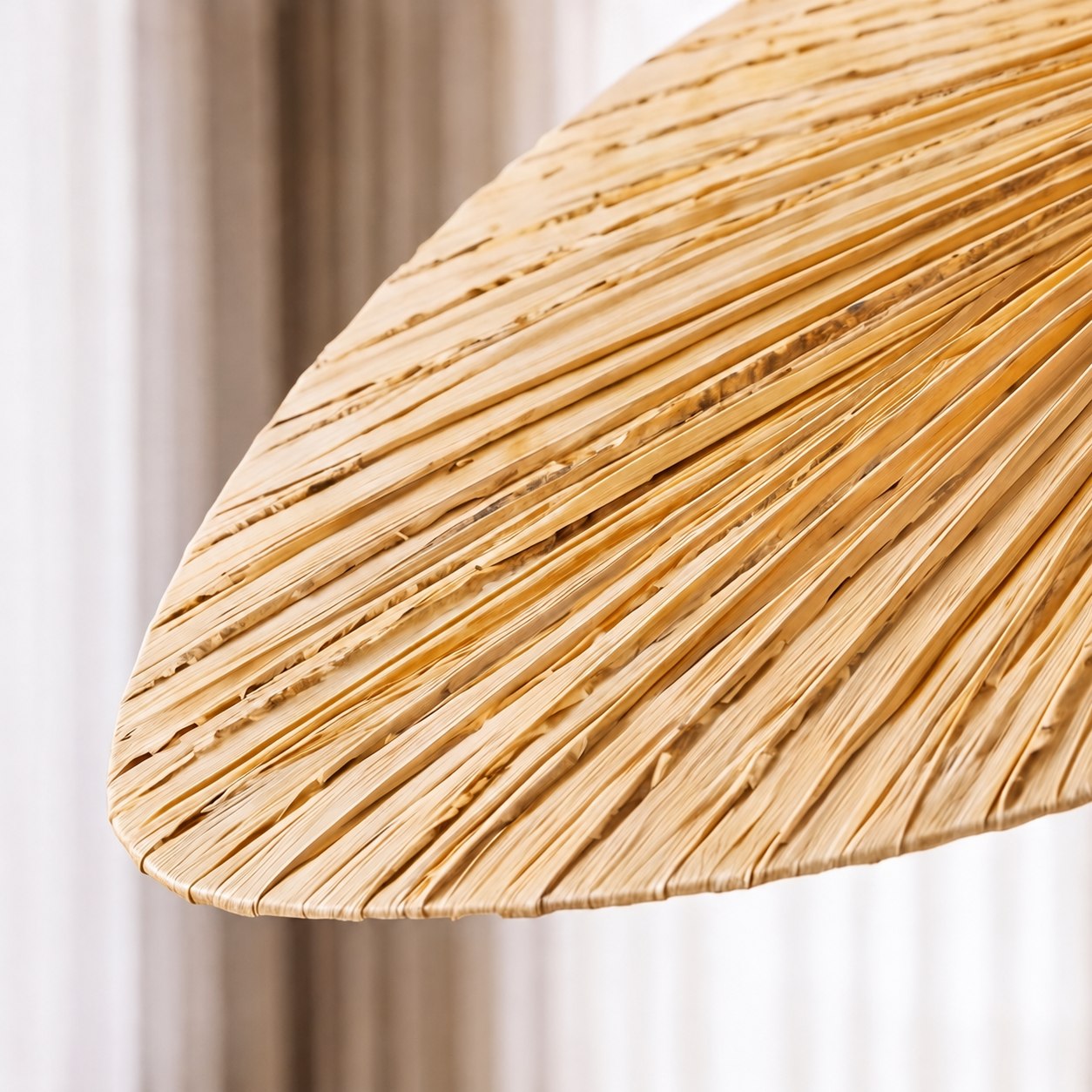Modern Ceiling Fan with Palm Leaf Blades Iron Frame Remote Control Quiet Motor Reversible Airflow