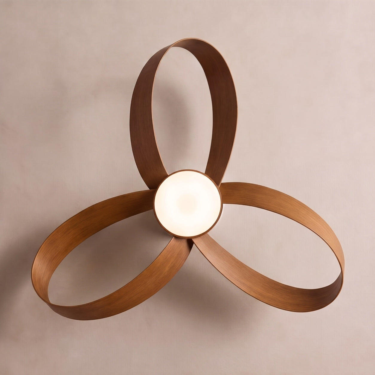 Modern Minimalist Flush Mount Ceiling Fan with LED Light and 6-Speed DC Motor