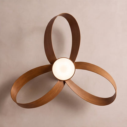 Modern Minimalist Flush Mount Ceiling Fan with LED Light and 6-Speed DC Motor