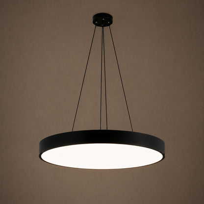 Modern Round Pendant Light Adjustable Hanging Metal Acrylic LED Dimmable Ceiling Light Fixture