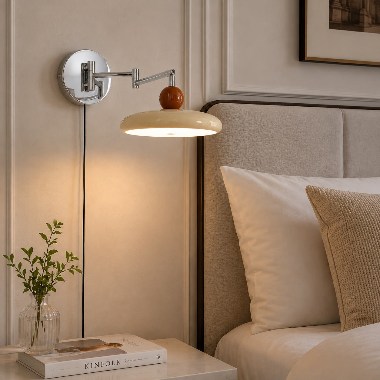 Modern Wall Sconce Lighting Adjustable Plug-in Metal Shade LED Compatible Wall Lamp