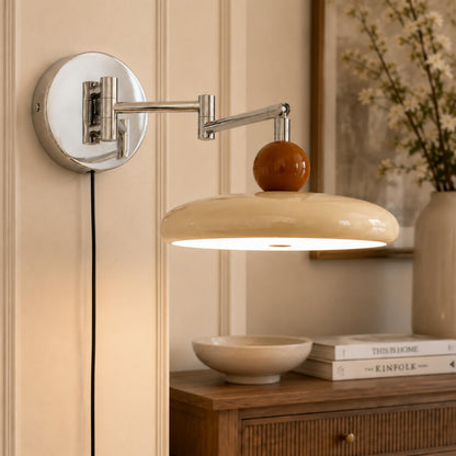 Modern Wall Sconce Lighting Adjustable Plug-in Metal Shade LED Compatible Wall Lamp