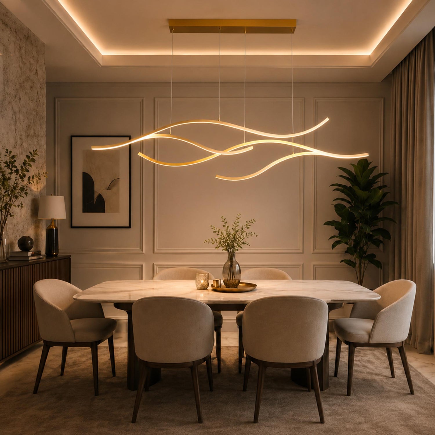 Modern LED Pendant Light Adjustable Hanging Metal with Silicone Shade for Kitchen Island