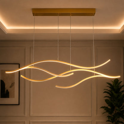 Modern LED Pendant Light Adjustable Hanging Metal with Silicone Shade for Kitchen Island