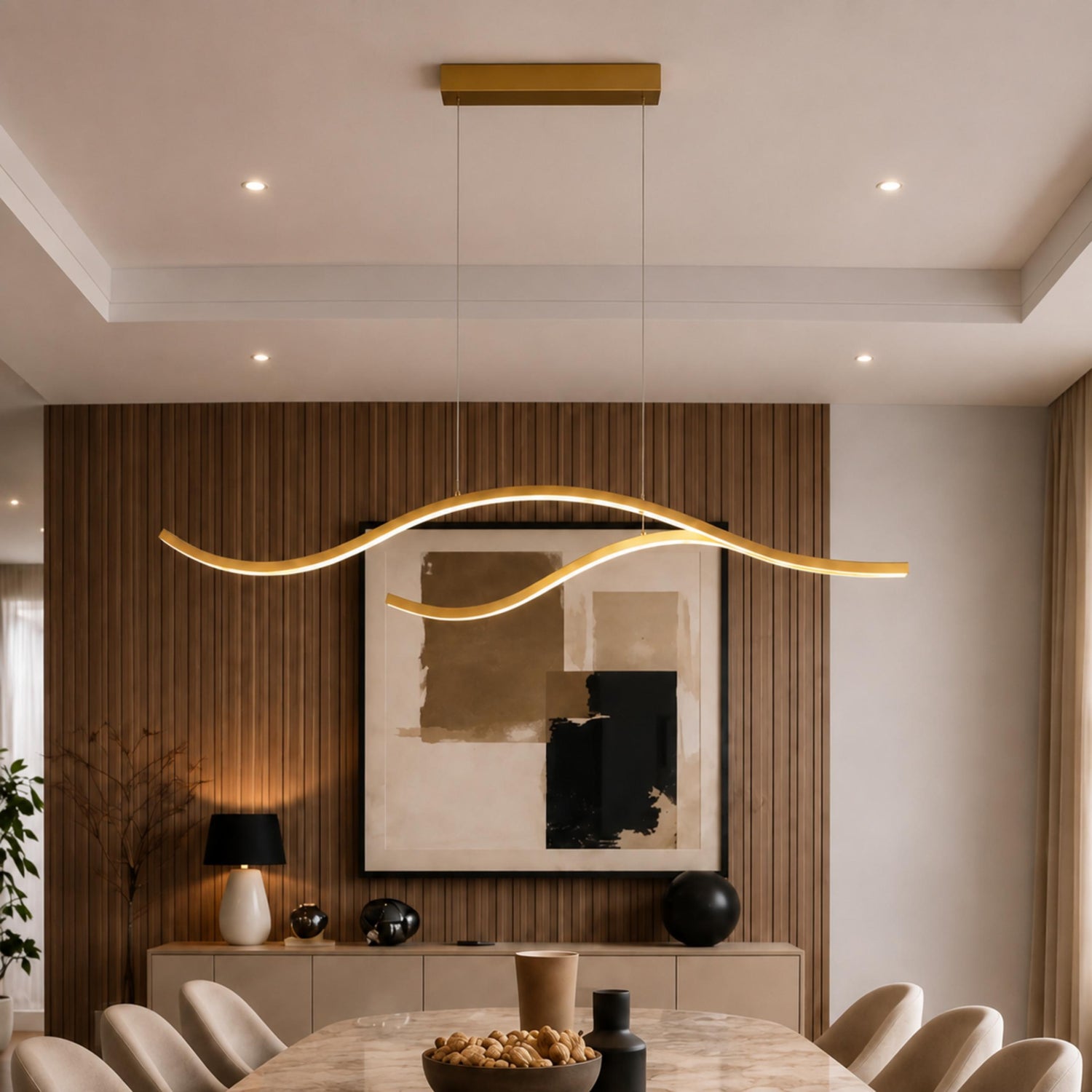 Modern LED Pendant Light Adjustable Hanging Metal with Silicone Shade for Kitchen Island