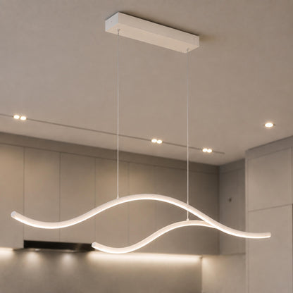 Modern LED Pendant Light Adjustable Hanging Metal with Silicone Shade for Kitchen Island