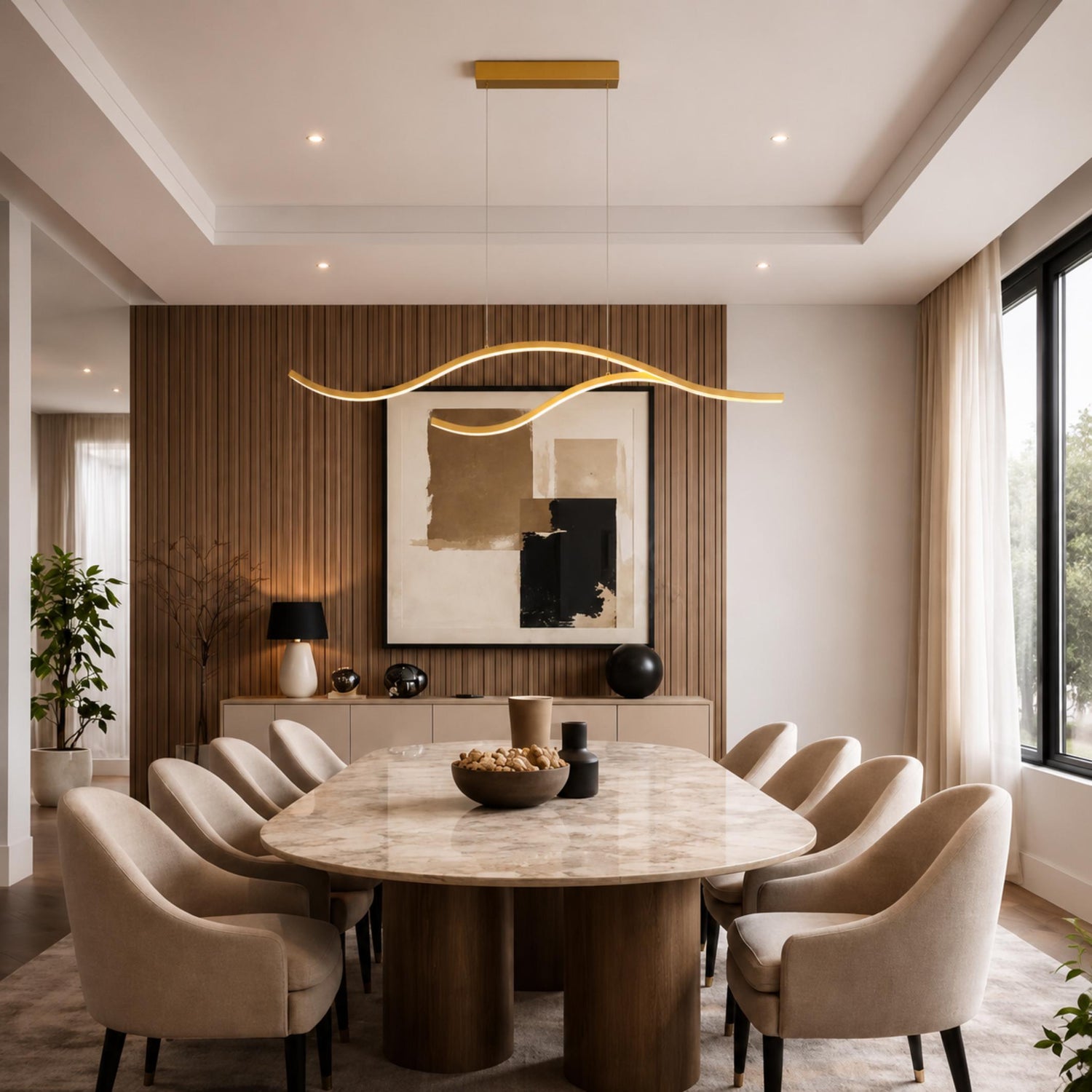 Modern LED Pendant Light Adjustable Hanging Metal with Silicone Shade for Kitchen Island