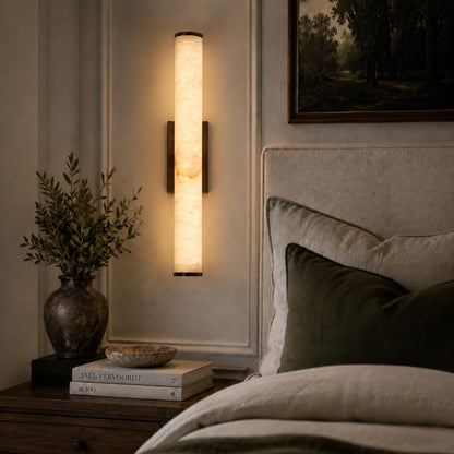 Modern Wall Sconce Wall Mounted Resin with Copper Accents LED Warm White Light for Indoor Use
