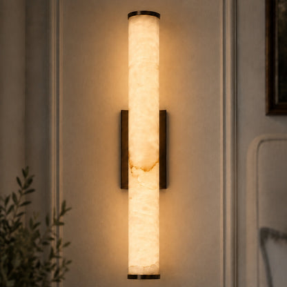 Modern Wall Sconce Wall Mounted Resin with Copper Accents LED Warm White Light for Indoor Use