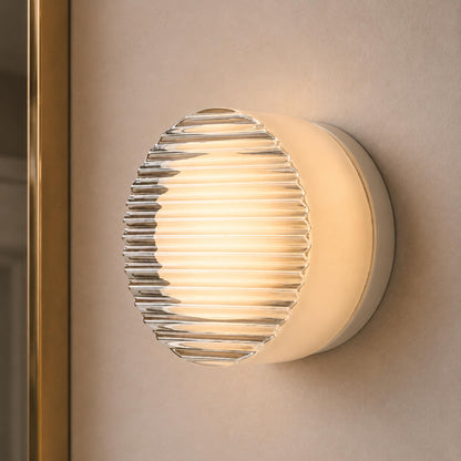 Modern Wall Light Wall Mounted Dimple Glass Aluminum LED with Smart Light Sensor 3000K
