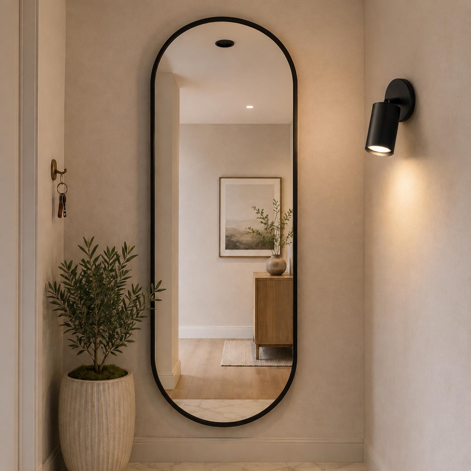 Modern Adjustable Wall Light Rotatable Sconce Brass Fixture with 350° Head Rotation