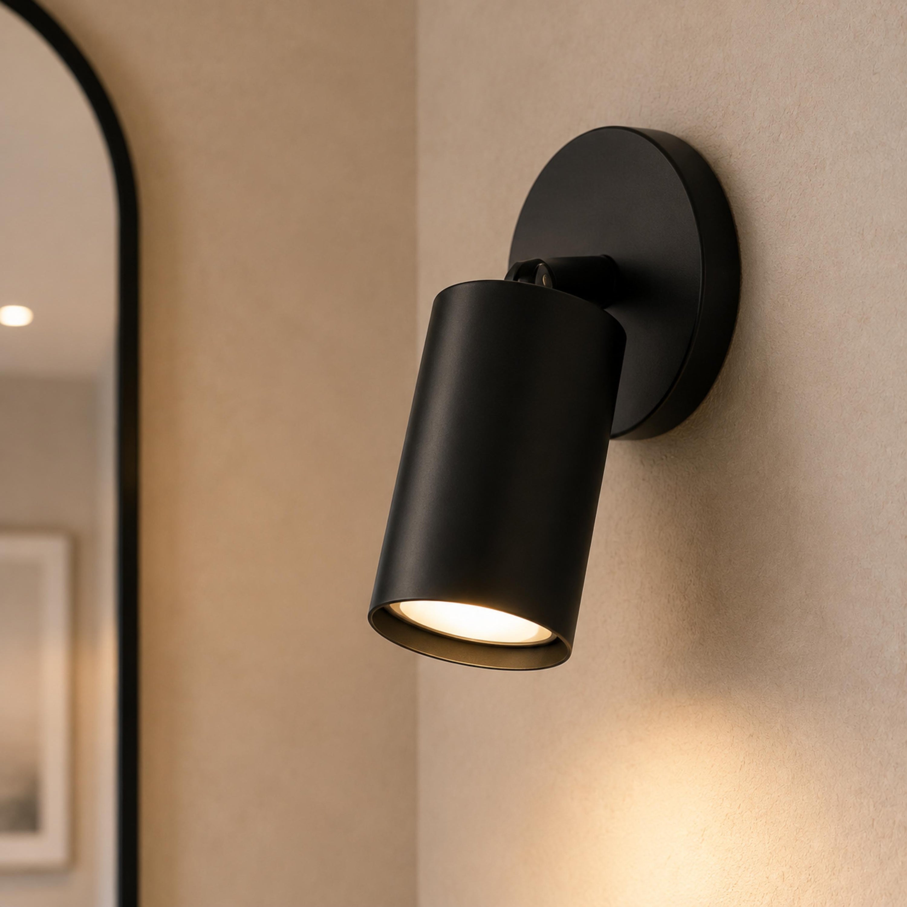 Modern Adjustable Wall Light Rotatable Sconce Brass Fixture with 350° Head Rotation