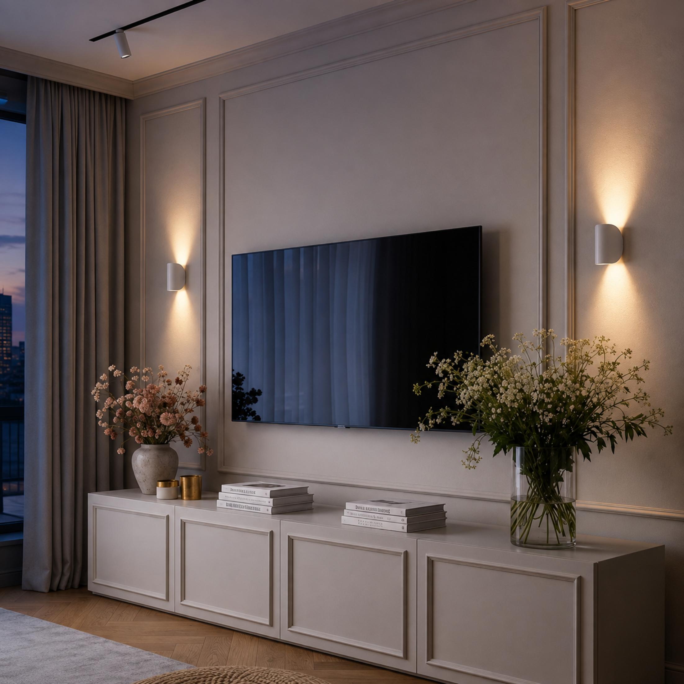 Modern Wall Light Sconce Adjustable Aluminum LED Dimmable Fixture for Bathroom 5W 700 Lumens