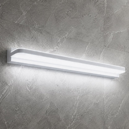Modern LED Bathroom Vanity Lights Wall Mounted Polished Iron Acrylic Ambient Glow