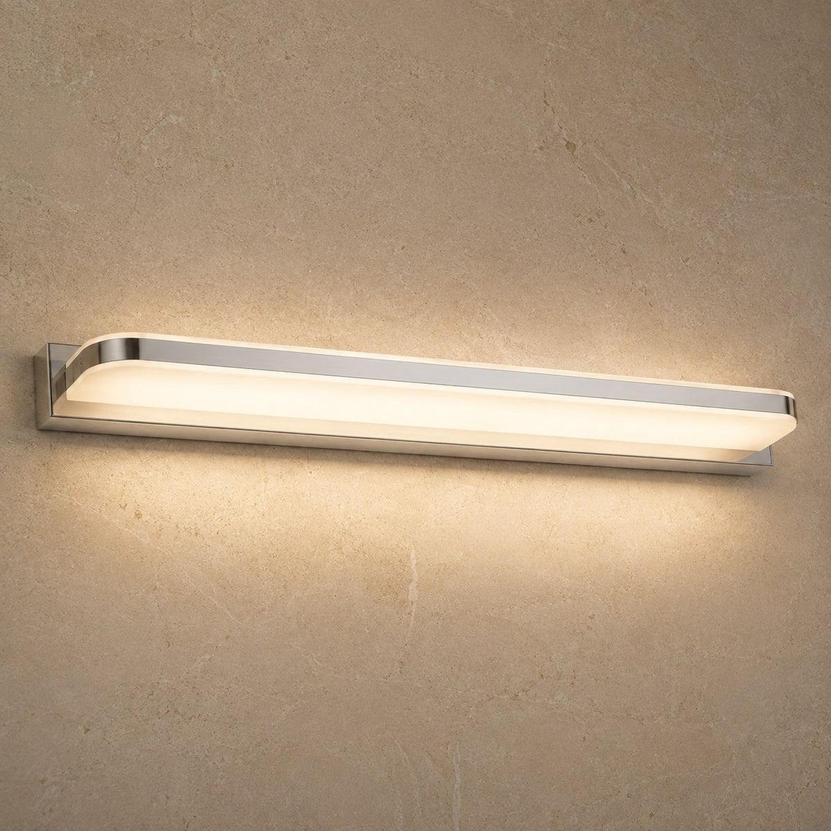 Modern LED Bathroom Vanity Lights Wall Mounted Polished Iron Acrylic Ambient Glow