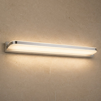 Modern LED Bathroom Vanity Lights Wall Mounted Polished Iron Acrylic Ambient Glow