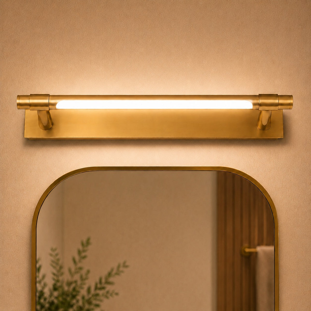 Modern Bathroom Vanity Light Wall Mounted Iron Acrylic LED with Three Color Temperatures