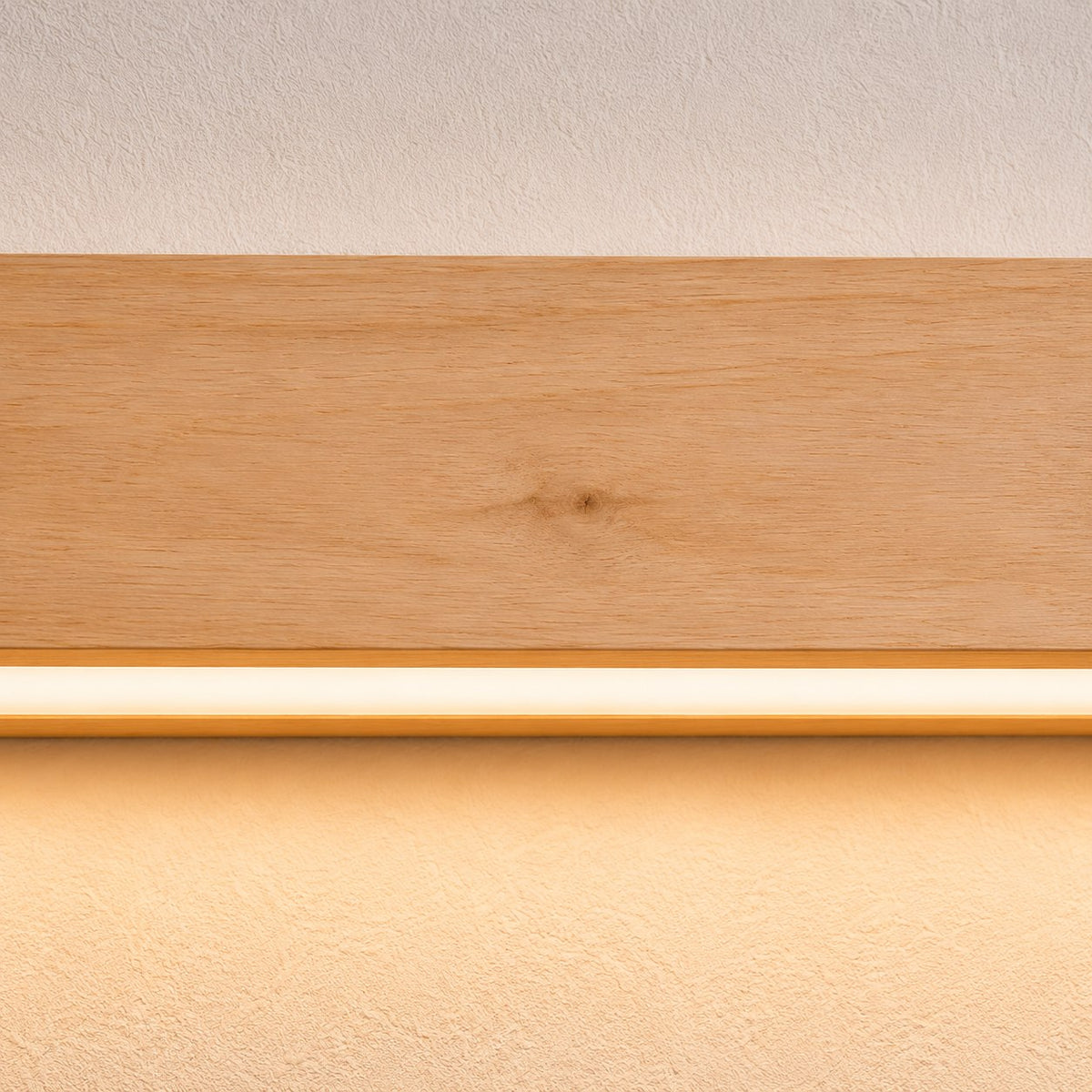 Modern Linear Wall Light Flush Mount Wood LED Fixture Adjustable Brightness 120V-240V