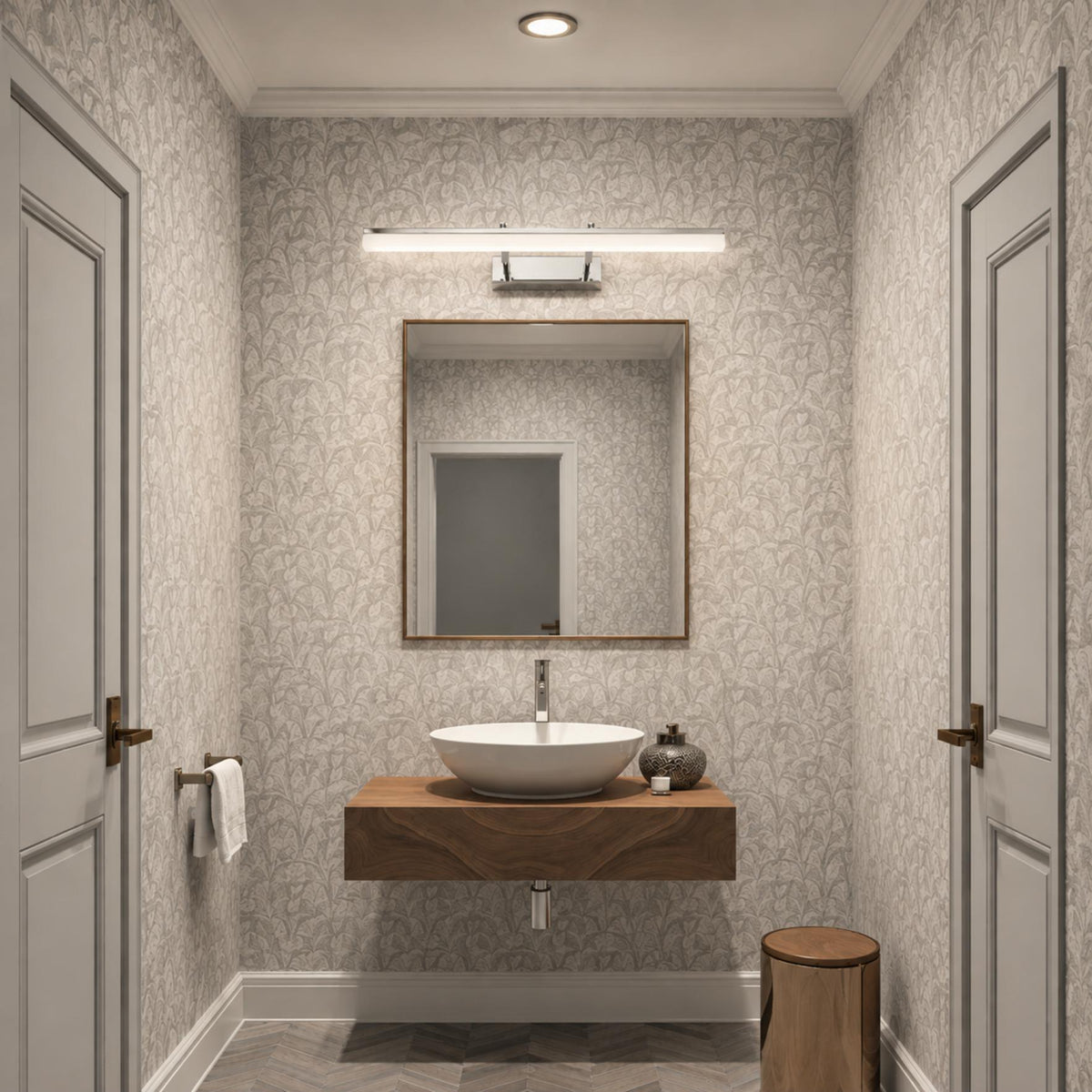 Modern Gold Bathroom Vanity Light Bar Wall Mounted Stainless Steel LED Adjustable 3-Colour