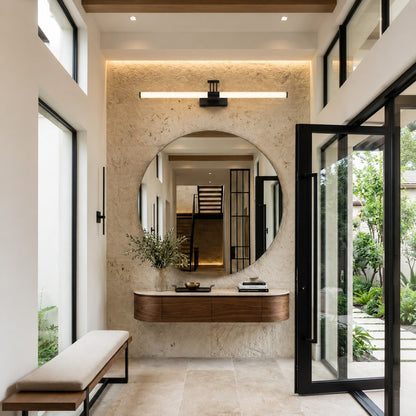 Modern LED Bathroom Vanity Light Wall Mounted with Adjustable Arms and 360-Degree Illumination