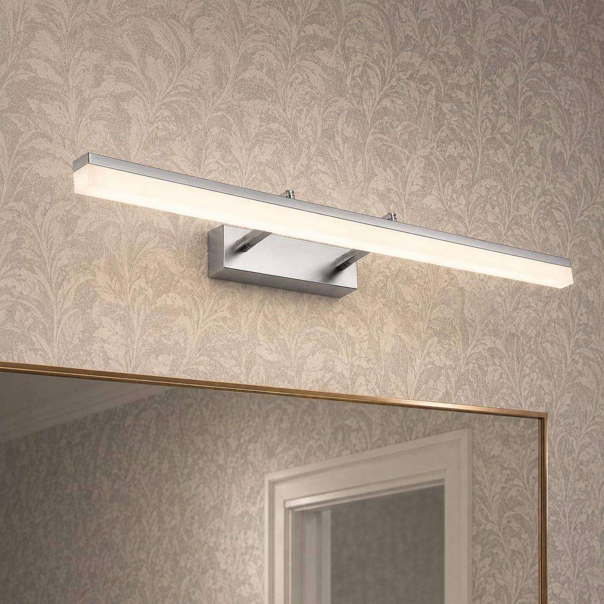 Modern Gold Bathroom Vanity Light Bar Wall Mounted Stainless Steel LED Adjustable 3-Colour