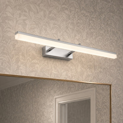 Modern Gold Bathroom Vanity Light Bar Wall Mounted Stainless Steel LED Adjustable 3-Colour