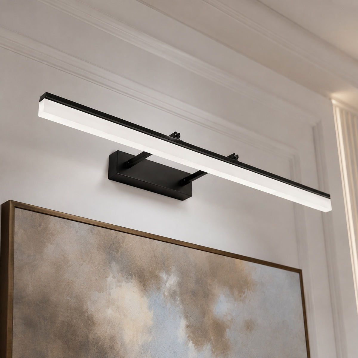 Modern Gold Bathroom Vanity Light Bar Wall Mounted Stainless Steel LED Adjustable 3-Colour