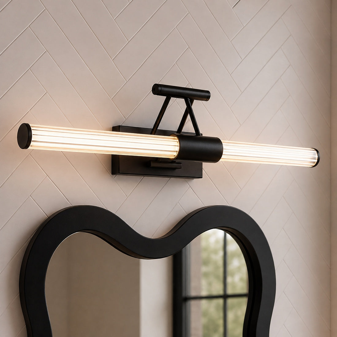 Modern LED Bathroom Vanity Light Wall Mounted with Adjustable Arms and 360-Degree Illumination