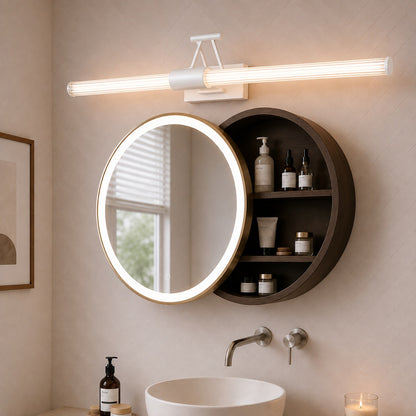 Modern LED Bathroom Vanity Light Wall Mounted with Adjustable Arms and 360-Degree Illumination