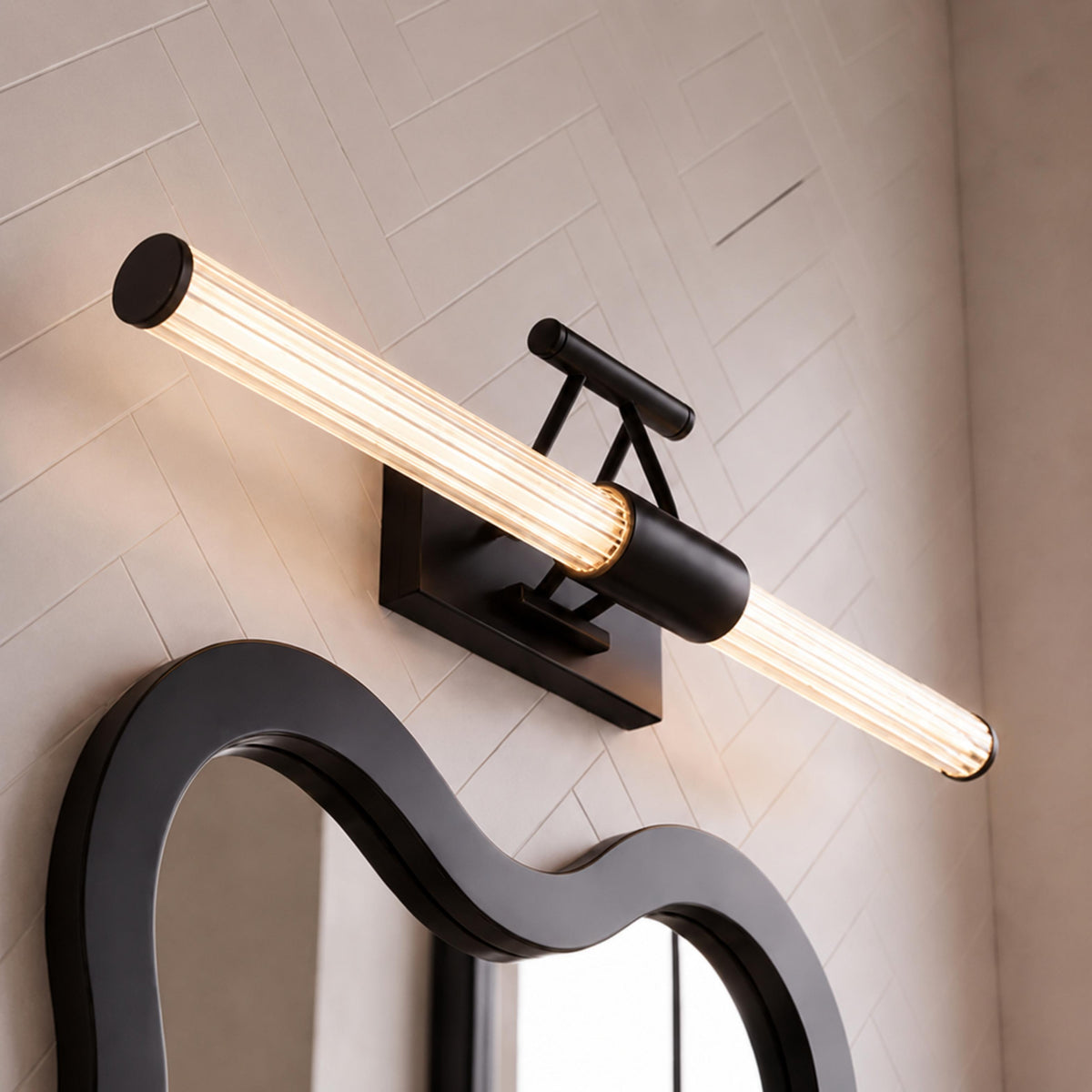 Modern LED Bathroom Vanity Light Wall Mounted with Adjustable Arms and 360-Degree Illumination