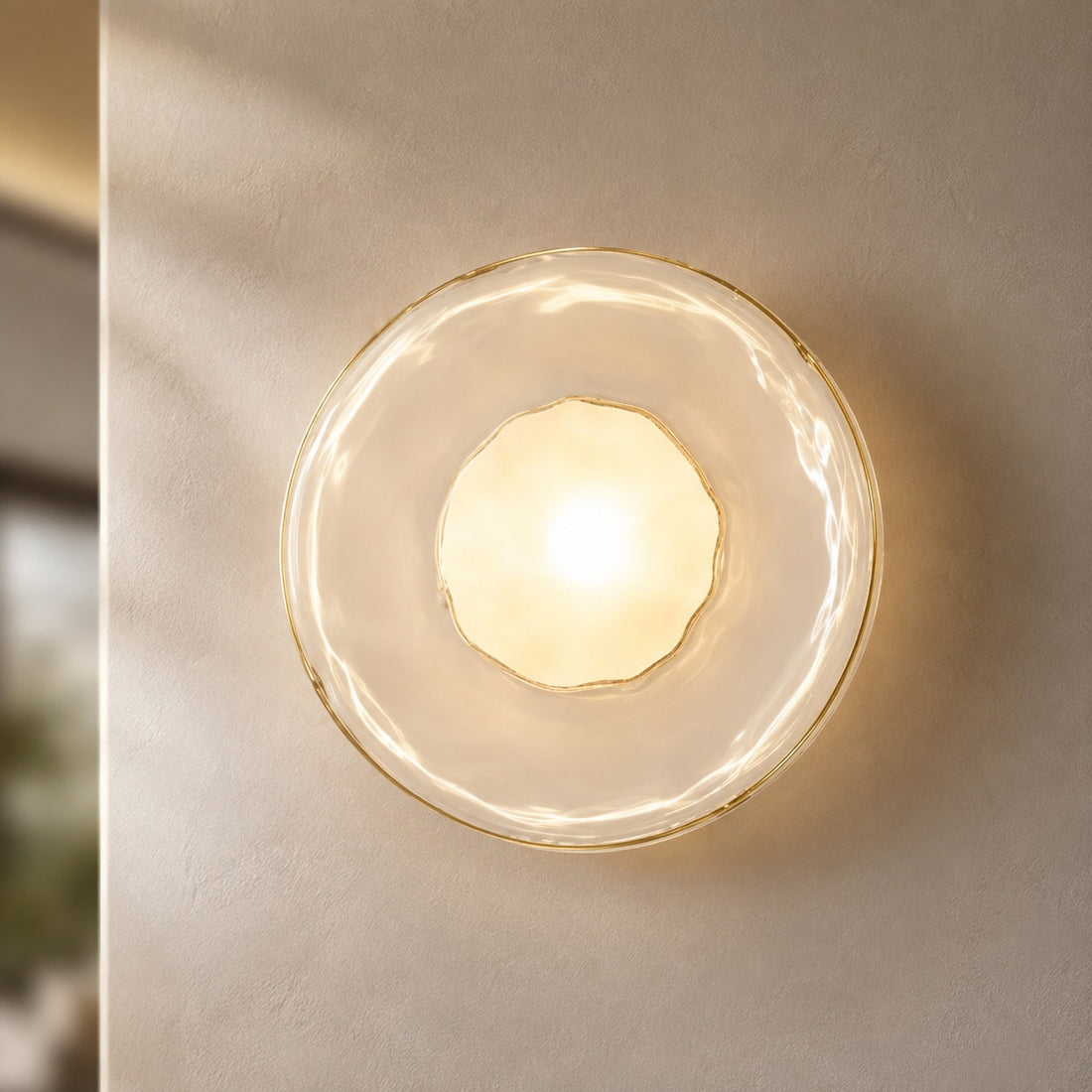 Nordic Wall Light Wall Mounted Sconce with Mouth-Blown Glass Shade and Integrated 5W LED