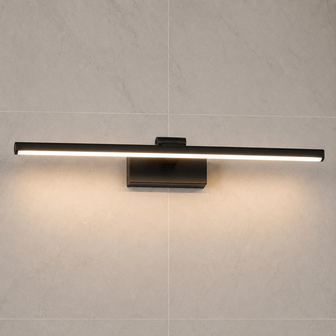 Modern LED Vanity Light Bar Wall Mounted Copper and Acrylic Adjustable for Bathroom Mirror