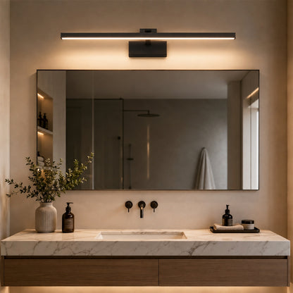 Modern Bathroom Vanity Light Bar Wall Mounted Metal Acrylic LED Adjustable Dual Color Temperature