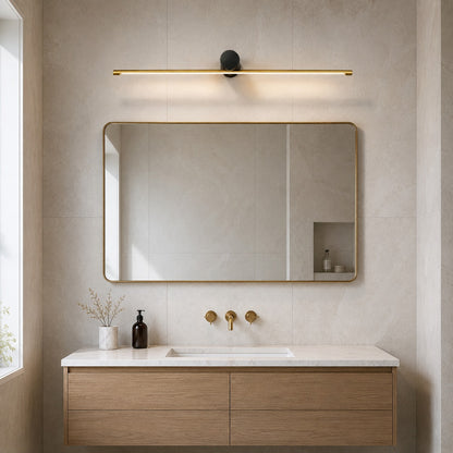 Modern Linear Bathroom Vanity Light Bar Wall Mounted Copper Acrylic LED Dimmable 3 Color Temperature